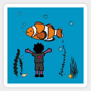 Fish Hug Sticker